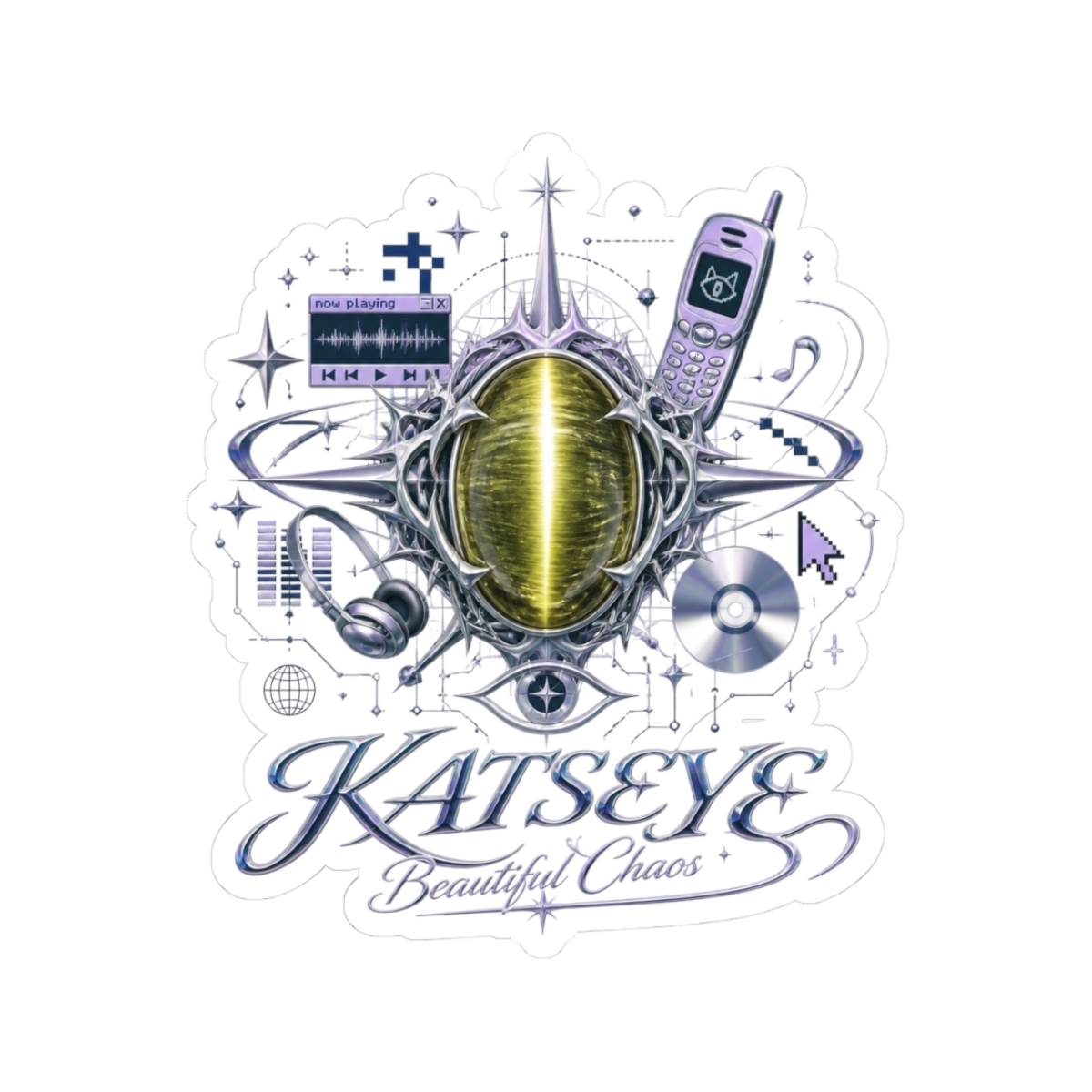 KATSEYE "KATSEYE – Beautiful Chaos" Sticker - alternate angle 1, merchandise