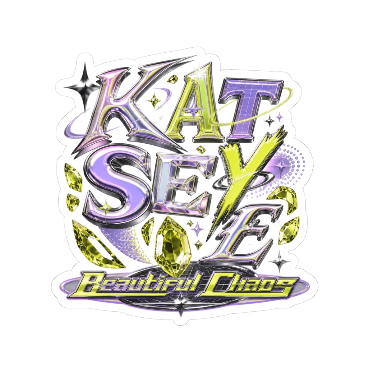 KATSEYE "K A T S E Y E" Sticker - alternate angle 1, merchandise