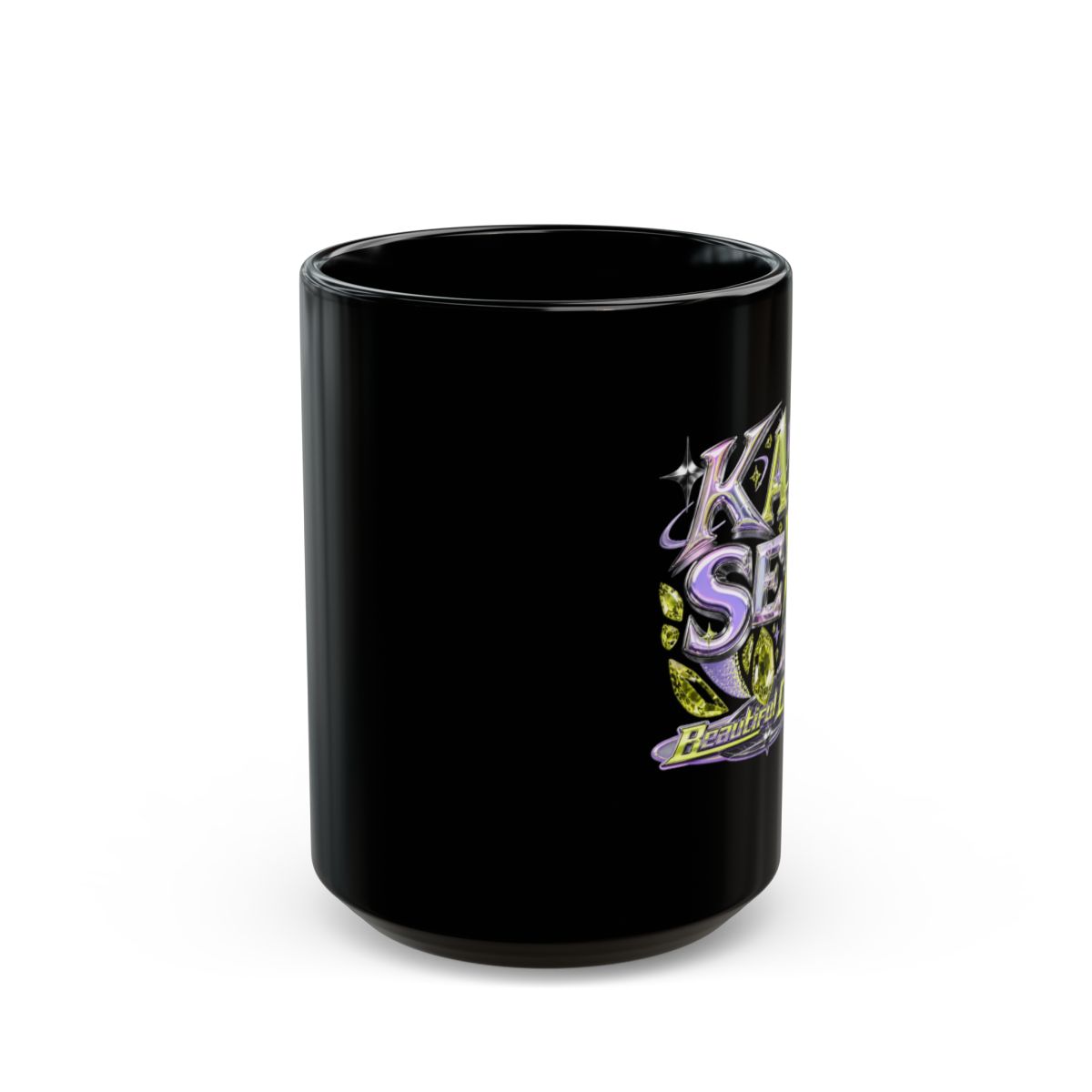 KATSEYE "K A T S E Y E" Black Mug - alternate angle 2, merchandise