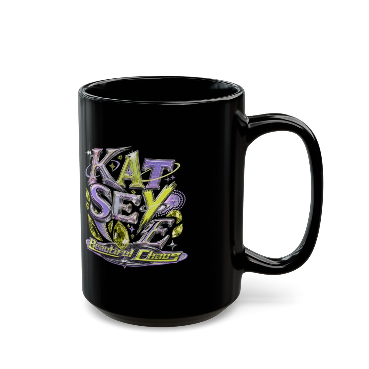 KATSEYE "K A T S E Y E" Black Mug - alternate angle 5, merchandise