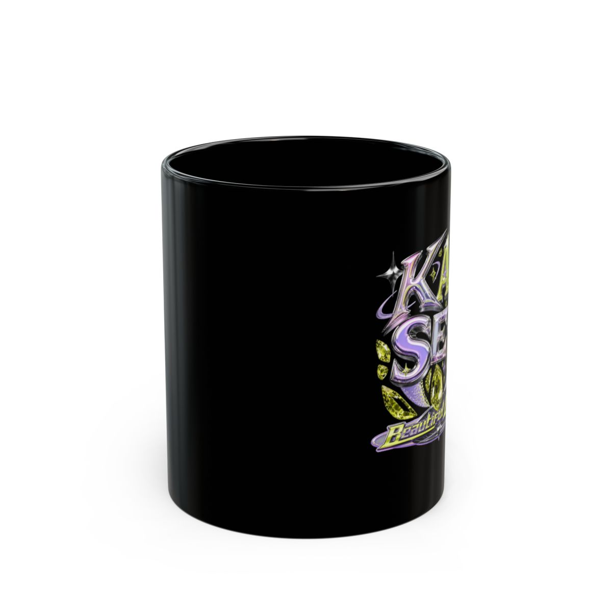 KATSEYE "K A T S E Y E" Black Mug - alternate angle 1, merchandise